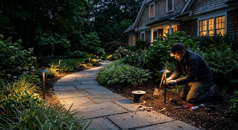 Garden Lighting Installation in Kansas City, KS